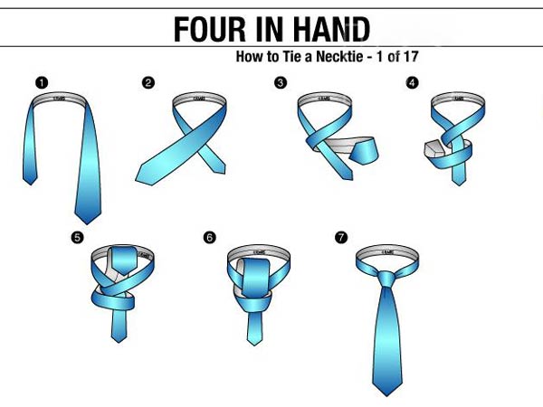 Cách thắt cà vạt kiểu Four in Hand