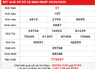 Chốt dự đoán lô tô xổ số cà mau ngày 11/05 hôm nay