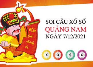 Soi cầu xổ số Quảng Nam ngày 7/12/2021