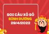 Soi cầu KQXSBD ngày 29/4/2022 chốt lô VIP thứ 6