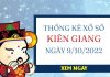 Thống kê xổ số Kiên Giang ngày 9/10/2022 chủ nhật hôm nay