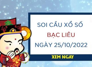 Soi cầu xổ số Bạc Liêu ngày 25/10/2022 thứ 3 hôm nay