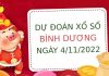 Dự đoán xổ số Bình Dương ngày 4/11/2022 thứ 6 hôm nay