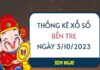 Thống kê xổ số Bến Tre ngày 3/10/2023 thứ 3 hôm nay