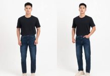 Cách phối đồ cho nam cao 1m7 với áo thun và quần jean