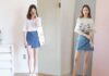 Dễ dàng phối chân váy jean đi đám cưới lịch sự nữ tính