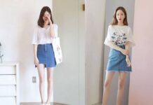 Dễ dàng phối chân váy jean đi đám cưới lịch sự nữ tính