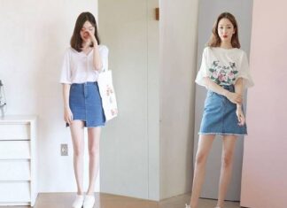 Dễ dàng phối chân váy jean đi đám cưới lịch sự nữ tính