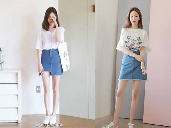 Dễ dàng phối chân váy jean đi đám cưới lịch sự nữ tính