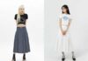 Chân váy xếp ly dài kết hợp cùng áo croptop ôm
