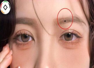 nốt ruồi trên chân mày phải nữ