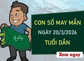 Con số may mắn hôm nay 20/3/2026 thứ 6 tuổi Dần